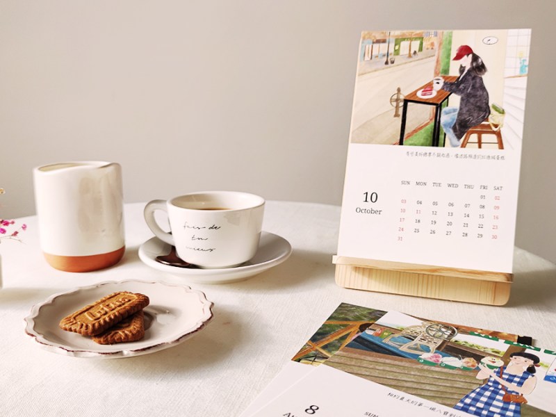 《生活有點甜》2021木架桌曆x插畫故事集│為你的日常加點糖